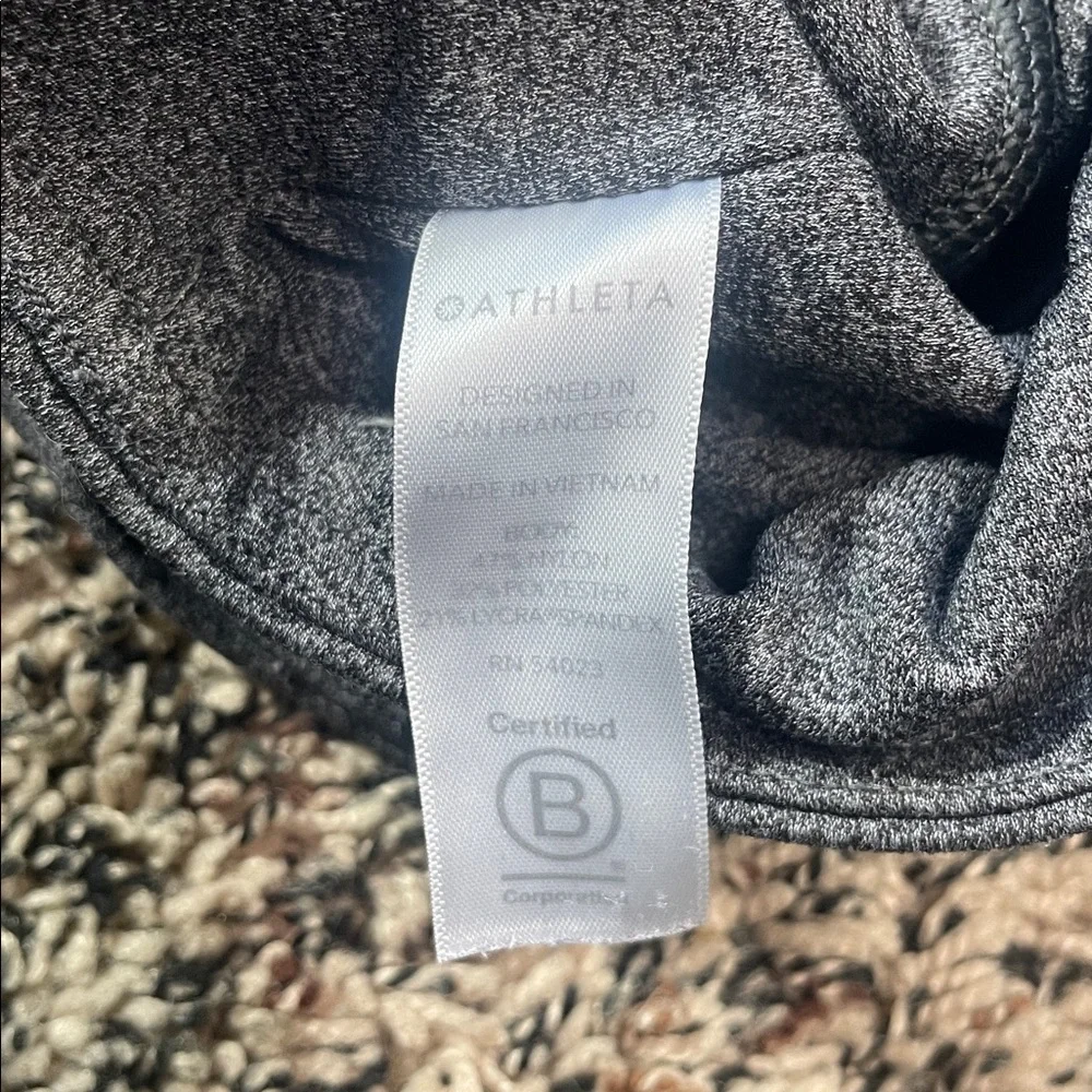 Athleta Stash Pocket Salutation Tights High Rise 7/8ths Dark Gray XS | EUC - Picture 8 of 8